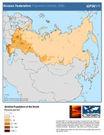 Russia Pop Density Map